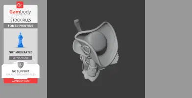 A 3D model of a duck character wearing a pirate hat with a feather, styled as a ring for printing.
