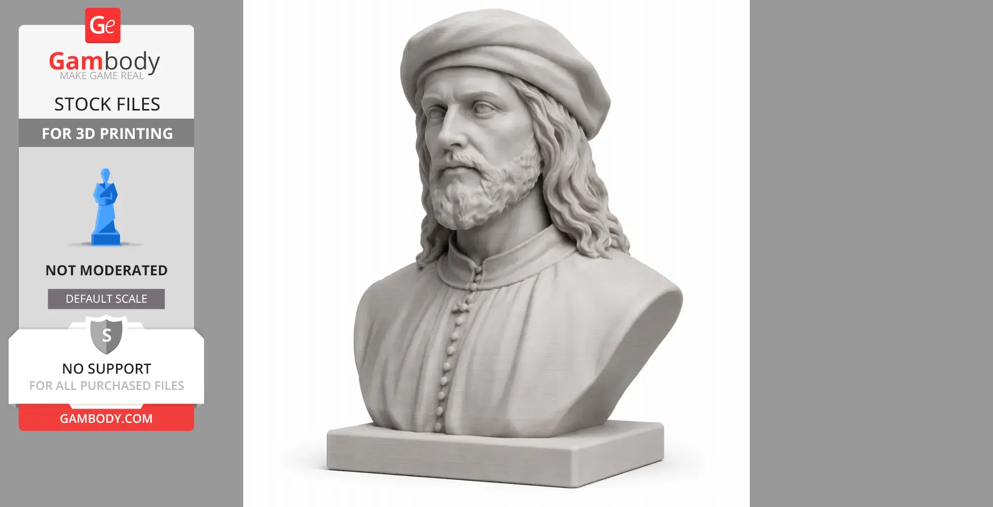 Donatello Bust - Historical Warrior STL