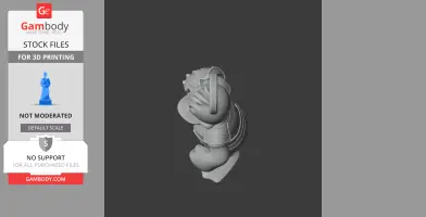 A 3D model mashup of Donald Duck and Thanos with a ring, designed for 3D printing.