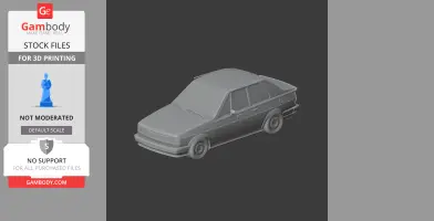 3D model of a classic Alfa Romeo 75 car, designed for 3D printing.
