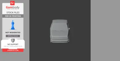 3D model of an Alfa Romeo 75 car viewed from the front, ready for 3D printing.