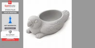 Parrot Bowl - Animal Wall Hook STL