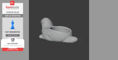 Parrot Bowl - Animal Wall Hook STL
