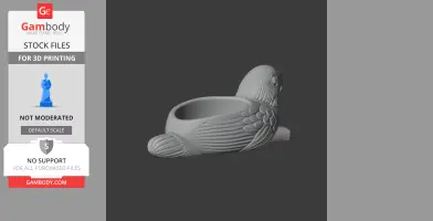 Parrot Bowl - Animal Wall Hook STL