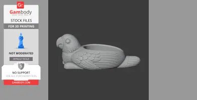 Parrot Bowl - Animal Wall Hook STL