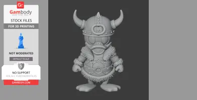 Donald Duck Viking Ring Figure - Mashup Figure STL