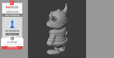 Donald Duck Viking Ring Figure - Mashup Figure STL
