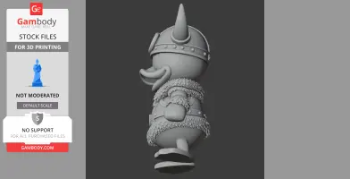 Donald Duck Viking Ring Figure - Mashup Figure STL