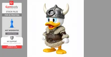 Donald Duck Viking Ring Figure - Mashup Figure STL