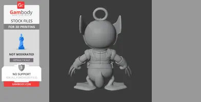 Donald Duck Wolverine Ring Figure - Mashup Figure STL