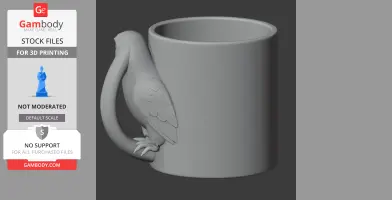 Parrot Mug - Animal Wall Hook STL