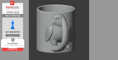 Parrot Mug - Animal Wall Hook STL