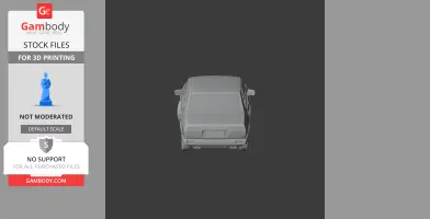 Rear view of 3D model of Alfa Romeo Alfetta, ready for 3D printing from Gambody.