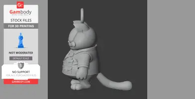 Garfield-Ace Ventura mashup figure in a detective outfit with distinctive features and expression.