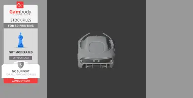 3D model of Alfa Romeo BAT car showcasing an aerodynamic front view for 3D printing.