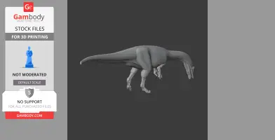 A 3D model of a Nanyangosaurus dinosaur, with detailed limbs and tail, intended for 3D printing.