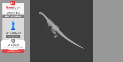 3D model of a Nanyangosaurus dinosaur, viewed from above, with a long tail and subtle details.