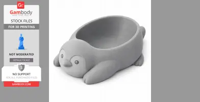 Penguin Bowl - Animal Wall Hook STL