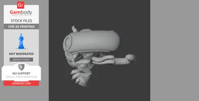 Garfield Alien Xenomorph Ring Figure - Mashup Figure STL