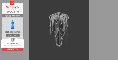 Bowfin (Amia calva) Skull - Skull Replica STL