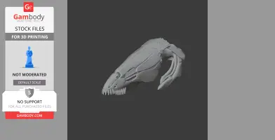 Bowfin (Amia calva) Skull - Skull Replica STL