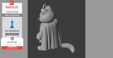 Garfield Aragorn Ring Figure - Mashup Figure STL
