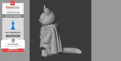 Garfield Aragorn Ring Figure - Mashup Figure STL