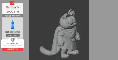 Garfield Aragorn Ring Figure - Mashup Figure STL