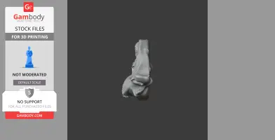 3D model of a bowmouth guitarfish skull, detailed and ready for 3D printing.
