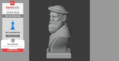 Ferdinand Magellan Bust - Historical Warrior STL