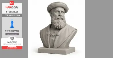 Ferdinand Magellan Bust - Historical Warrior STL