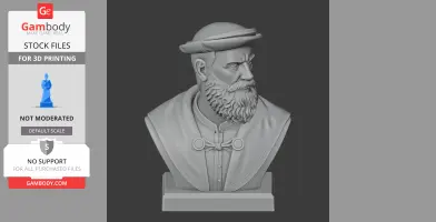 Ferdinand Magellan Bust - Historical Warrior STL