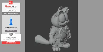 Garfield Ash Williams Ring Figure - Mashup Figure STL