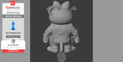 Garfield Ash Williams Ring Figure - Mashup Figure STL