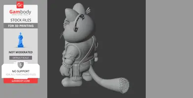 Garfield Ash Williams Ring Figure - Mashup Figure STL