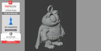 Garfield Batman Ring Figure - Mashup Figure STL