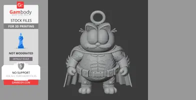Garfield Batman Ring Figure - Mashup Figure STL