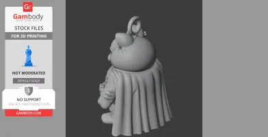 Garfield Batman Ring Figure - Mashup Figure STL