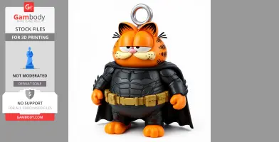 Garfield Batman Ring Figure - Mashup Figure STL