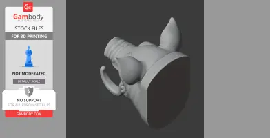 Pig HEAD WALL HANGER COAT AND KEY - Animal Wall Hook STL