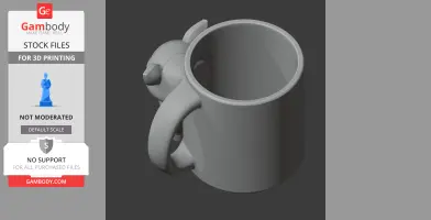 Pig Mug - Animal Wall Hook STL