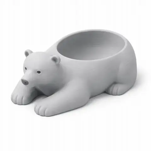 Polar Bear Bowl - Animal Wall Hook STL