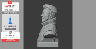 Francis Drake Bust - Historical Warrior STL