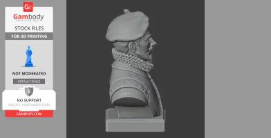 Francis Drake Bust - Historical Warrior STL