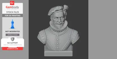 Francis Drake Bust - Historical Warrior STL