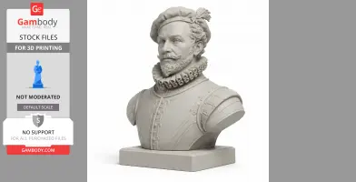 Francis Drake Bust - Historical Warrior STL