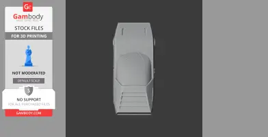 Top view of Alfa Romeo Caimano 3D model for printing, showcasing its futuristic design.