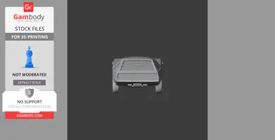 Rear view of a 3D model of the Alfa Romeo Caimano car, designed for 3D printing.