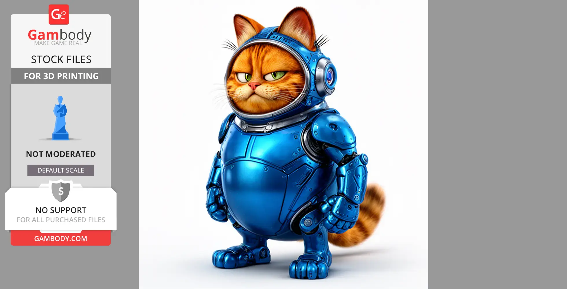 Garfield Blue Beetle Ring Figure - Mashup Figure STL