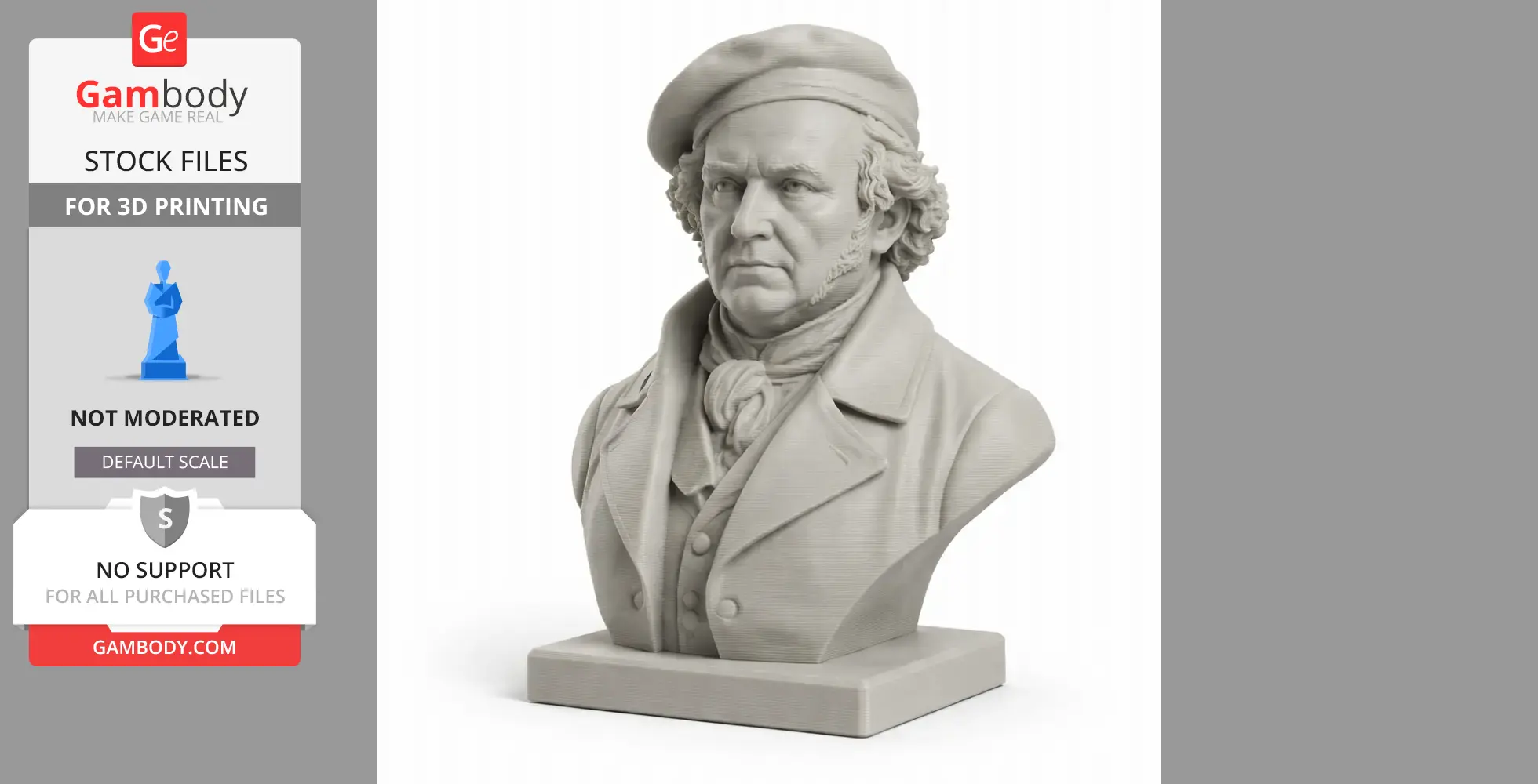 Francisco Goya Bust - Historical Warrior STL